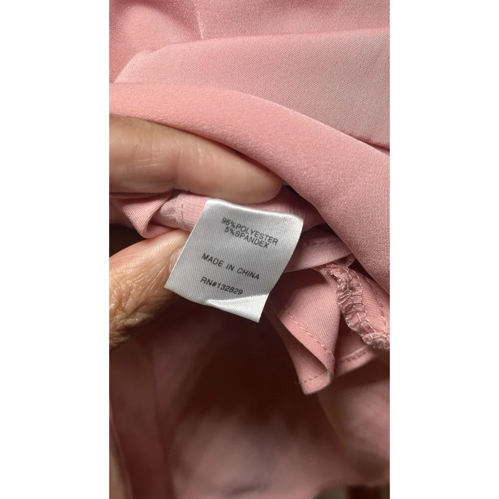 More To Come Revolve Ruffle Long Sleeves Blush Mini Dress Size S - Picture 9 of 13